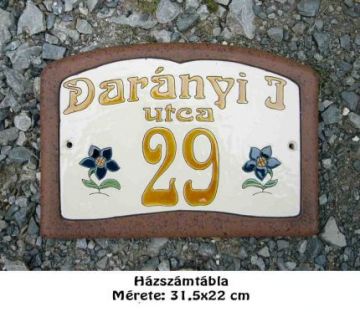 Házszámtábla 2-2 Házszámtábla 2-2